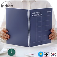 [indigo] 2026 Basic A4 Monthly Scheduler Diary (Dated Planner 14 Months Nov 2025–Dec 2026, White/Nav