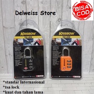 Gembok Krisbow TSA Lock Gembok Berkode Krisbow | Gembok Koper Bandara | Gembok Koper Kuat | Gembok M