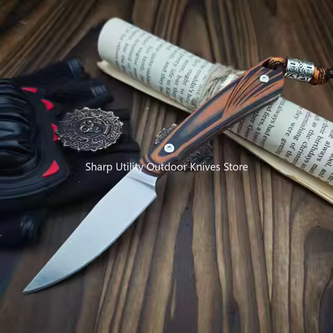 Tactical 8Cr13Mov High Hardness Camping Utility Fixed Blade Knife G10 Handle Multifunctional Adventu