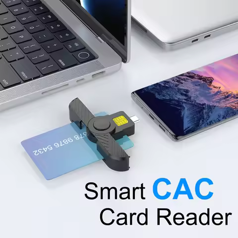 Portable ID CAC Card Reader Type-C ATM Card Visa Reader for Digital Certificate for Government ID Ac