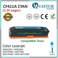 Compatible 410A / CF411A CY High Quality Compatible Color Laser Toner Cyan Cartridge for HP Color LA