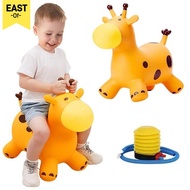 EASTOF Animals Jumping Toys, Anti-fall Thickened Giraffe Bouncy Horse, Creative Rubber Sturdy Inflat