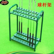Golf Club Rack 18-27 Sticks Pack Steel Wood Green Double Layer Club Display Rack Practice Place Club