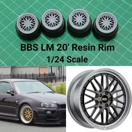 BBS LM resin unpainted Rim only for model kit Tamiya aoshima fujimi hasegawa 1/24 not hotwheels tomi