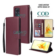 case hp for OPPO RENO 8T Premium flip wallet Flip case Magnet Casing flip cover dompet handphone