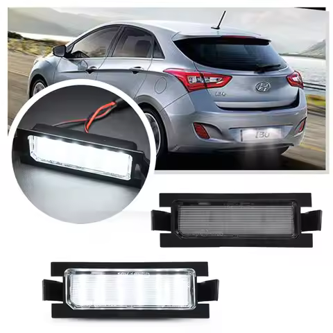 2pcs Led License Number Plate Light Lamp for Accent 2011-2017 Hyundai i30 (GD) 2011- Elantra GT Hatc