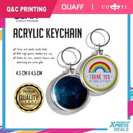(100 pcs) QUAFF F22 Circle Acrylic Keychain 4.5cm x 4.5cm | QNC