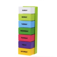 Plastic Portable Pill Box Weekly 7 Days Colorful Holder 28 Slot Medicine