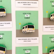 刺繡燙貼/別針 | 香港系列 - 綠Van (綠色小巴) | Littdlewor