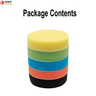 GRKN~5pcs 5-inch Flat Sponge Buff Buffing Pads Polishing Kit Car Polisher 125mm