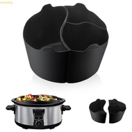 weroyal 3 in 1 Silicone Slow Cooker Liners Reusable Slow Cooker Divider Liner for 6QT