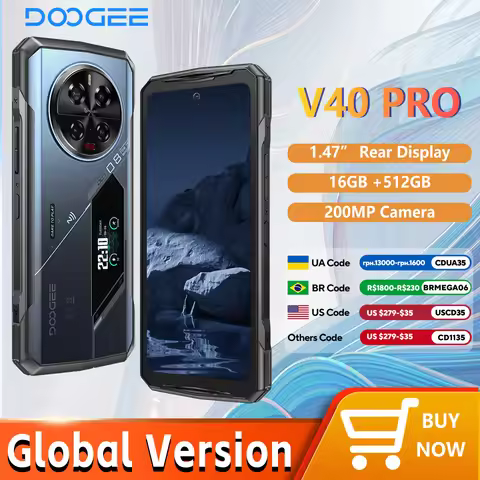 DOOGEE V40 Pro 5G Rugged Phone 6.78" 16GB+512GB Gaming Phones Dimensity 7300 200MP AI Camera 8680mAh