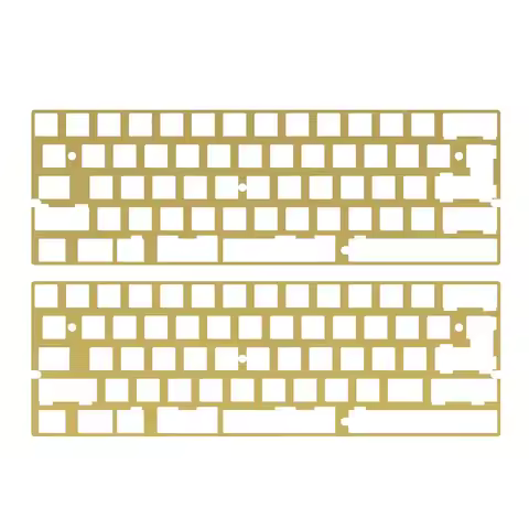 KBDfans CNC Aluminum/Brass 60% Plate For DZ60 Customized Mechanical Keyboard PCB