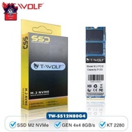 Ssd T-WOLF TW-S512N80G4 (512GB M.2 NVMe / Black 4x4 8GB /s)