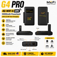 MEFI G4 Pro Portable 4G LTE WiFi 6 Router 10000mAh Power Bank 22.5W Fast Charge Travel & Outdoor