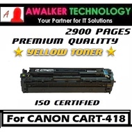 Canon Cartridge 418 Yellow laser toner MF8350Cdn MF8380Cdw MF8580Cdw  MF729Cx CART 418 CART418 CRG C