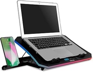 KROM KOOLER NXKROMKOOLER Laptop Cooler up to 48.3 cm (19 Inches), 6 Fans, RGB, Smartphone Holder, LC
