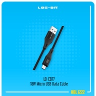 Log-On LO-CB77 18W 3A Fast Charging Micro USB Data Cable