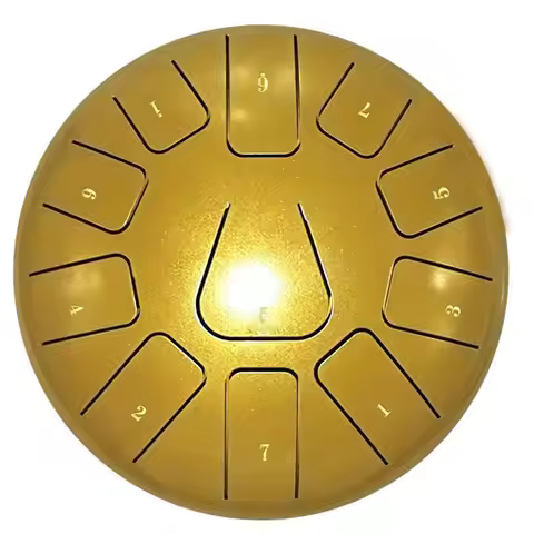 A29Z-8 Inch Steel Tongue Drum, 11 Note Tambourine With Drumsticks And Finger Picks For Meditations T
