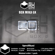 Plastic cake mica size 6x 100pcs / container / storage / sponge cake box