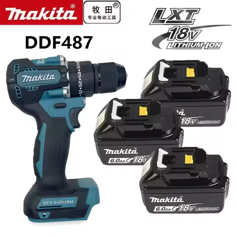 Makita DDF487 10mm brushless 18V lithium rechargeable impact drill household hand drill high torque 