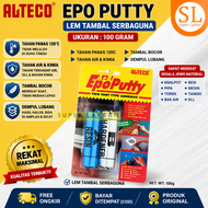 Lem Knalpot Motor Bocor Serbaguna Tahan Panas Alteco Epoputty 100gr Lem Porting Tambal Mesin Radiato