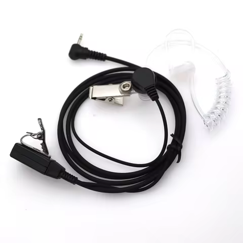 New 2.5mm FBI Acoustic Tube Earpiece Headset Mic PTT for Motorola Talkabout Radio TLKR T80 T60 T3 T5