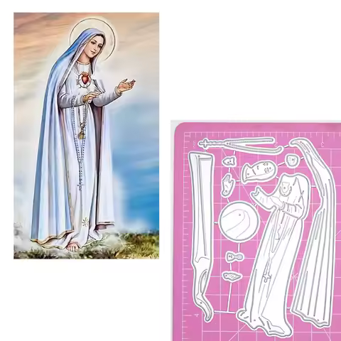 New Virgin Maria Metal Cutting Dies Religious Faith Lucky Jesus Girl Stencil For DIY Scrapbooking Gi