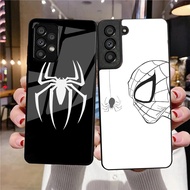 Marvel SpiderMan 01 Tempered Glass Phone Case For Samsung Galaxy A10 A14 A16 A25 A35 A22 4G A32 A33 