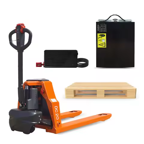 Full Electric Pallet Jack,Li-Ion Battery Powered Pallet Truck,4400 lbs Capacity 48" x 27" Forks for 