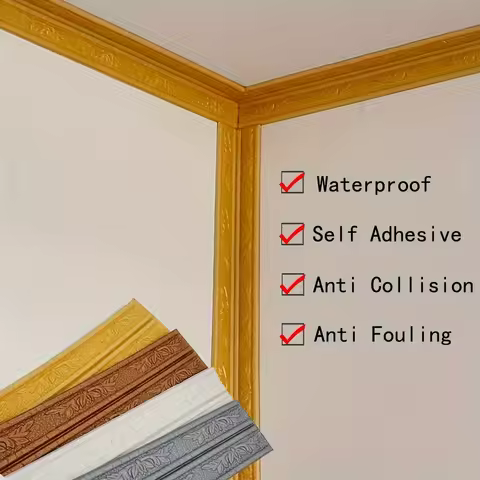 Self Adhesive Ceiling Decorative Strip Wallpaper Border Skirting Home Decoration Wall Trim Line Wall