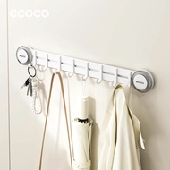 ecoco吸盘门后挂钩 9F78 Strong Adhesive Over Door Hooks Heavy Duty Wall Hooks for Hanging Clothes Hats Towe