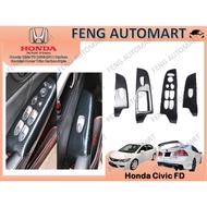 Honda Civic FD 2006-2011 Power WIndow Cover Trim Carbon Fiber Interior Accessories