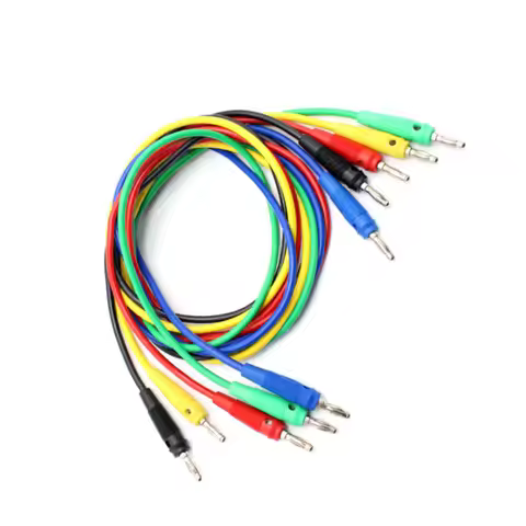 14AWG Silicone Test Leads 4mm Banana Plug to Male, 1m Multimeter Probe Cable for Electrical Work, So