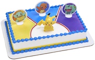 DecoSet® Pokemon Light Up Pikachu Cake Topper, 4 - Piece Decoration Set, Birthday Decorations For Al