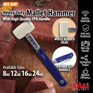 MYDIYSDNBHD - SALI Rubber Mallet Hammer With TPR Handle Heavy Duty Mallet Hammer Double Face Rubber 