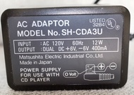 AC Adaptor for Technics SL-XP5 XP7 portable CD Player Discman 適用於 Technics SL-XP5 XP7 XP8 便攜式 CD 播放器 Discman 的交流適配器 火牛