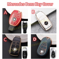 Mercedes Car Key Cover Chrome Reflection TPU Car Key Cover W212 W213 E200 E300 E400
