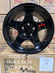 (4วง) ล้อแม็กซ์ ออฟโรด C6 ขอบ16 กว้าง8.5นิ้ว 5รู114.3ออฟ10 BLACK