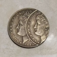 1 Dollar Morgan Two Face Error Coin 1893