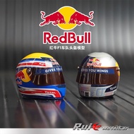 Ready Stock 1: 8 amalgam Red Bull F1 Fleet Helmet Model Wittel Mark Webb F1 Car Model