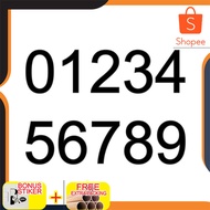 Acrylic House Number Letters | Height 8 cm | Acrylic Embossed Letters - Cool Black