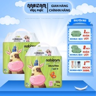 Combo 2 Packs of NABIZAM Ultra Thin Korean Diaper Pants Anti-Spill Thin Size XL For Babies From 11-16kg (26 Pieces / Bag)