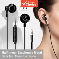 Metal Semi-In-Ear Wired Earphones Type-C/3.5mm HiFi Sound Quality Game Commuter Headset Fon Telinga 