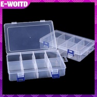 E-WOITD Multifunctional Tool Case 20*13.5*4.5cm Large 8 Grids Plastic Storage Box Screw Electronicpo