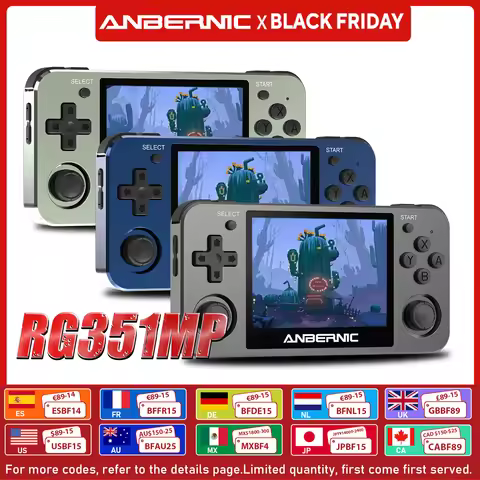 ANBERNIC RG351MP Portable Game Player Pocket Game Machine 3.5 Inch IPS Screen Support Games External