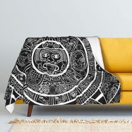 2024 Fishion Monochrome-mayan-aztec Winter Thicken Cashmere Blankets Lamb Blanket Coral Fleece Throw Blanket Soft Bed Linings Adult Graphic,one Size: 40inchx60inch (100cmx150cm) (Custom Personalised)  ✣ ☁ ❇ No.50