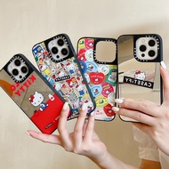 High Quality Casetify Hello Kitty Label Sticker Mirror Casing For IPhone 15 Pro Max 14PLUS 11 12 13 12Pro Case Cover Soft Border Back PC Hard Bumper