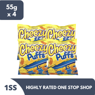 Leslie's Baked Cheezy Puffs Cheddar Cheese 55g x 4