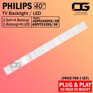 PHILIPS 40 Inch 40PFA4509S/98 / 40PFT5109S/98 LED Backlight TV / Lampu LED TV